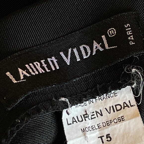 Lauren Vidal Modele Deposo Cosy Black Ponte Pants Cropped with Side Slit at Cuff - Picture 4 of 7